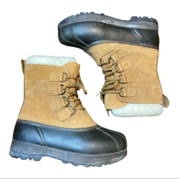 Sorel Caribou II Leather Rubber Winter Snow Boot Womens 6 - Picture 3 of 7